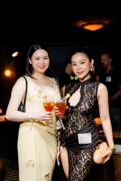 Close-up of party atmosphere and drinks